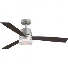 Progress Lighting P250093-152-WB - Trevina IV Collection 52 in. Three-Blade Painted Nickel Transitional Ceiling Fan with LED Light Ki