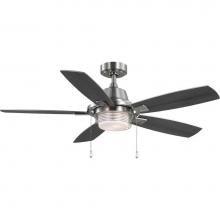 Progress Lighting P250095-009-WB - Freestone Collection 52 in. Five-Blade Brushed Nickel Transitional Ceiling Fan with LED lamped Lig