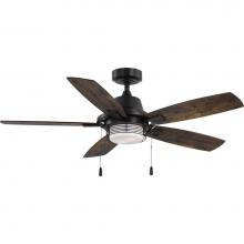 Progress Lighting P250095-020-WB - Freestone Collection 52 in. Five-Blade Antique Bronze Transitional Ceiling Fan with LED lamped Lig