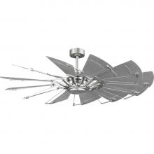 Progress Lighting P250098-081 - Springer II Collection 60-in Twelve-Blade Antique Nickel Modern Farmhouse Windmill Ceiling Fan