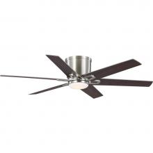 Progress Lighting P250099-009-30 - Bexar Collection 54 in. Six Blade Brushed Nickel Modern Farmhouse Ceiling Fan with Integrated LED