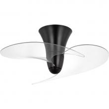 Progress Lighting P250119-31M - Beal Collection 33.19-in. Two-Blade Matte Black Modern Ceiling Fan with Clear Blades