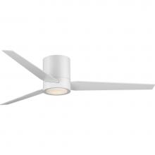 Progress Lighting P2588-2830K - Braden 56'' Integrated LED Indoor Satin White Mid-Century Modern Ceiling Fan with Light