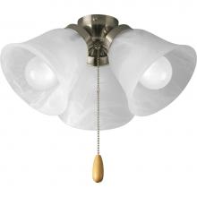 Progress Lighting P2642-09WB - AirPro Collection Three-Light Ceiling Fan Light