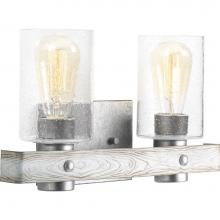 Progress Lighting P300124-141 - Gulliver Collection Two-Light Galvanized Finish Clear Seeded Glass Coastal Bath Vanity Light