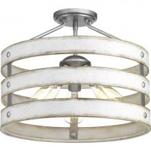 Progress Lighting P350049-141 - Gulliver Collection Three-Light 17'' Semi-Flush Convertible