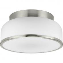 Progress Lighting P350255-009 - Parkhurst Collection Two-Light Brushed Nickel New Traditional 11-1/4'' Flush Mount Light