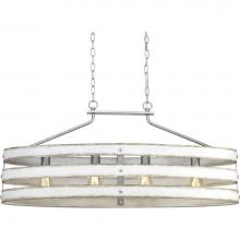 Progress Lighting P400097-141 - Gulliver Collection Four-Light Galvanized Finish Coastal Linear Chandelier Light