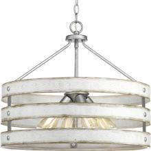 Progress Lighting P500023-141 - Gulliver Collection Four-Light Galvanized Finish Coastal Pendant Light