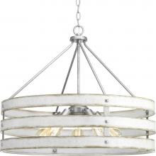 Progress Lighting P500090-141 - Gulliver Collection Five-Light Galvanized Finish Coastal Pendant Light