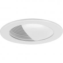 Progress Lighting P804004-028 - 4'' Satin White Recessed Wall Washer Trim for 4'' Housing (P804N series)