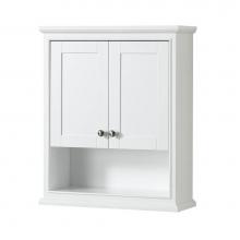 Wyndham Collection WCS2020WCWH - Deborah Bathroom Wall-Mounted Storage Cabinet in White