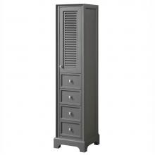 Wyndham Collection WCS2121LTKG - Linen Tower in Dark Gray with Shelved Cabinet Storage and 4 Drawers