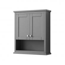 Wyndham Collection WCV2323WCKG - Avery Wall-Mounted Bathroom Storage Cabinet in Dark Gray