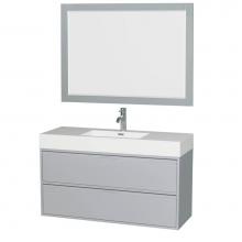 Wyndham Collection WCR460048SDGARINTM46 - 48 inch Single Bathroom Vanity in Dove Gray, Acrylic Resin Countertop, Integrated Sink, and 46 inc