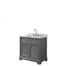 Wyndham Collection WCS212130SKGCMUNSMXX - 30 inch Single Bathroom Vanity in Dark Gray, White Carrara Marble Countertop, Undermount Square Si