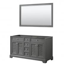 Wyndham Collection WCS212160DKGCXSXXM58 - 60 inch Double Bathroom Vanity in Dark Gray, No Countertop, No Sink, and 58 inch Mirror