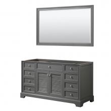 Wyndham Collection WCS212160SKGCXSXXM58 - 60 inch Single Bathroom Vanity in Dark Gray, No Countertop, No Sink, and 58 inch Mirror