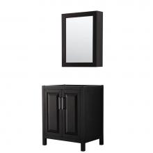 Wyndham Collection WCV252530SDECXSXXMED - Daria 30 Inch Single Bathroom Vanity in Dark Espresso, No Countertop, No Sink, and Medicine Cabine