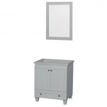 Wyndham Collection WCV800030SOYCXSXXM24 - 30 inch Single Bathroom Vanity in Oyster Gray, No Countertop, No Sink, and 24 inch Mirror