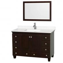 Wyndham Collection WCV800048SESC2UNSM24 - Acclaim 48 Inch Single Bathroom Vanity in Espresso, Light-Vein Carrara Cultured Marble Countertop,