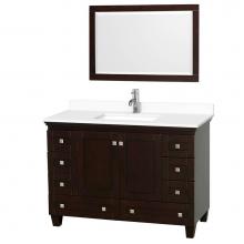 Wyndham Collection WCV800048SESWCUNSM24 - Acclaim 48 Inch Single Bathroom Vanity in Espresso, White Cultured Marble Countertop, Undermount S