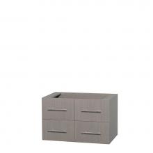 Wyndham Collection WCVW00936SGOCXSXXMXX - 36 inch Single Bathroom Vanity in Gray Oak, No Countertop, No Sink, and No Mirror