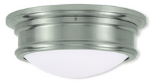 Livex Lighting 7342-91 - 2 Light Brushed Nickel Ceiling Mount