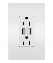 Legrand Radiant CA TM826USBWCCV6 - radiant? 15A Tamper-Resistant USB Outlet, White