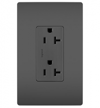 Legrand Radiant CA TR26352RBK - 20A TR Spec Grade Duplex Receptacle, BK