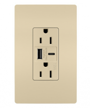 Legrand Radiant CA WRR26USBAC6LA - radiant? Outdoor Ultra-Fast USB Outlet, Light Almond