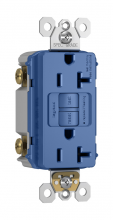 Legrand Radiant CA 2097NABL - radiant? 20A Duplex Self-Test GFCI Receptacles with SafeLock? Protection, NAFTA Compliant, Blue