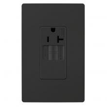 Legrand Radiant CA 2097TRSGLBK - radiant? Tamper-Resistant 20A Simplex Self-Test GFCI Receptacles with SafeLock? Protection, Black (10 pack)