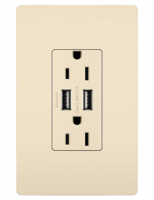 Legrand Radiant CA TM826USBLACC6 - radiant? 15A Tamper-Resistant USB Outlet, Light Almond