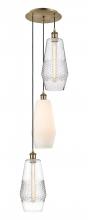 Innovations Lighting 113B-3P-AB-G680-MU - Windham - 3 Light - 14 inch - Antique Brass - Cord hung - Multi Pendant