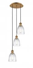 Innovations Lighting 113B-3P-BB-G442 - Brookfield - 3 Light - 12 inch - Brushed Brass - Cord Hung - Multi Pendant