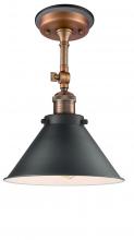 Innovations Lighting 201FBP-ACBK-M10-BK - Briarcliff 1 Light Semi-Flush Mount