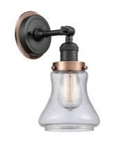 Innovations Lighting 203BK-BPAC-HRAC-G194 - Bellmont 1 Light Mixed Metals Sconce