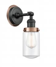 Innovations Lighting 203BK-BPAC-HRAC-G312 - Dover 1 Light Mixed Metals Sconce