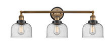 Innovations Lighting 205BB-BPBK-HRBK-G74 - Large Bell 3 Light Mixed Metals Bath Vanity Light Mixed Metals