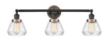 Innovations Lighting 205BK-BPAC-HRAC-G172 - Fulton 3 Light Mixed Metals Bath Vanity Light Mixed Metals