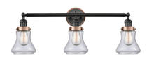 Innovations Lighting 205BK-BPAC-HRAC-G192 - Bellmont 3 Light Mixed Metals Bath Vanity Light Mixed Metals