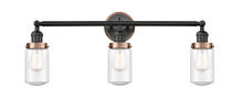 Innovations Lighting 205BK-BPAC-HRAC-G314 - Dover 3 Light Mixed Metals Bath Vanity Light Mixed Metals