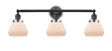 Innovations Lighting 205BK-BPPC-HRPC-G171 - Fulton 3 Light Mixed Metals Bath Vanity Light Mixed Metals