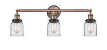 Innovations Lighting 205BP-ACBK-G52 - Small Bell 3 Light Bath Vanity Light