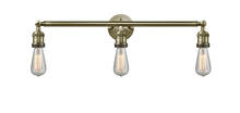 Innovations Lighting 205NH-AB - Bare Bulb 3 Light Bath Vanity Light