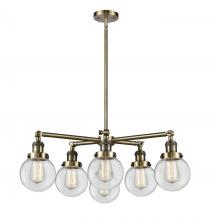 Innovations Lighting 207-6CR-AB-G202-6 - Beacon Chandelier