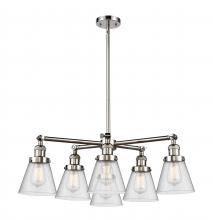 Innovations Lighting 207-6CR-PN-G64 - Small Cone 6 Light Chandelier