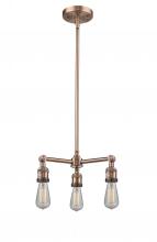 Innovations Lighting 207NH-AC - Bare Bulb 3 Light Chandelier