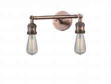 Innovations Lighting 208NH-AC - Bare Bulb 2 Light Bath Vanity Light